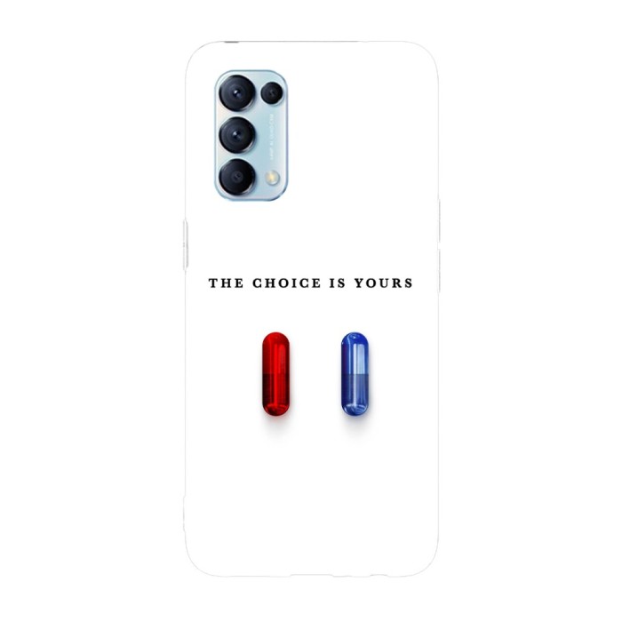 Husa compatibila cu Oppo A55, Viceversa, model The choice is yours Matrix, Silicon, TPU