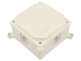 Cutie Conexiuni Jonex PK-2/P White IP44 Montaj Perete 103x103x60mm Alba cu Presgarnitura
