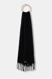 Karl Lagerfeld Jeans fular culoarea negru, uni, A4W33101