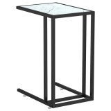 Cumpara ieftin Masa laterala de calculator, alb marmura, 50x35x65 cm, sticla