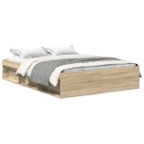 Cumpara ieftin Cadru de pat King Size, stejar sonoma, 150x200 cm