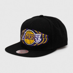 Mitchell&Ness sapca Los Angeles Lakers culoarea negru, cu imprimeu