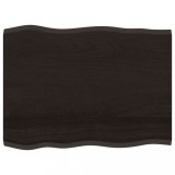 Cumpara ieftin Blat masa, 80x60x2 cm, maro, lemn stejar tratat contur organic