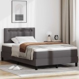 vidaXL Cadru de Pat cu Saltea Gri 120 x 200 cm Piele artificială