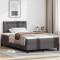 vidaXL Cadru de pat cu saltea Gri 120 x 200 cm Piele artificială 3339046