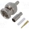 Conector BNC mufă tată drept 75&Omega; crimpat pe cablu AMPHENOL RF aurit