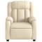 Fotoliu rabatabil, material textil crem - 6
