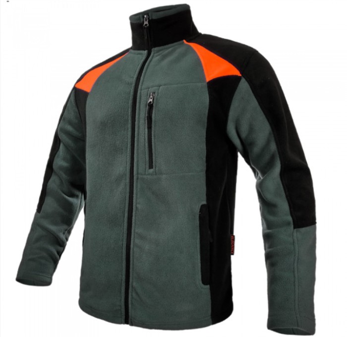 Bluza polar Elegance gri cu negru
