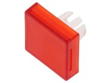 Lentilă Buton 22mm Roșie Transparentă Plastic
