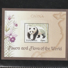 Tanzania 1998-Fauna si Flora in China,Panda urias,colita dant.,MNH,,Mi.Bl.403