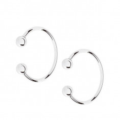 Cercei ear cuff, din argint 925 placati cu platina, 16mm foto