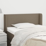 VidaXL Tăblie de pat cu aripioare gri taupe 103x16x78/88 cm textil 3118482