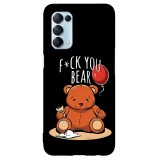 Husa compatibila cu Oppo A54 5G model I hate bears, Silicon, TPU, Viceversa, Transparent, Carcasa