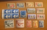 Romania exilul in Spania, lot de 18 timbre fara sarniera stampilate si nestamp., Istorie, Stampilat