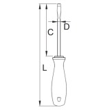 Unior 605CR - Surubelnita cu varf plat 0.4x2.5x75 mm