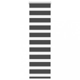 Jaluzea tip zebra neagră lățime țesătură 45,9 cm poliester