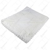 Fata de masa traditionala din bumbac, dreptunghiulara, 260&times;160 CM, Alb