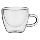 Cana cu Perete Dublu din Sticla Transparenta, 170ml, CMCLASS