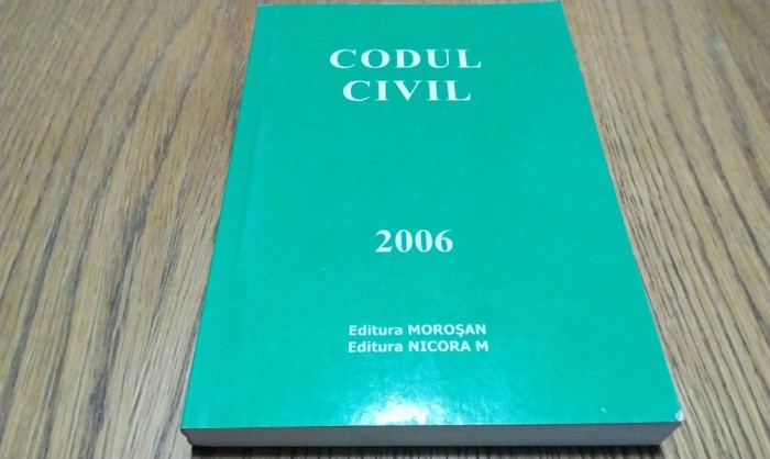 CODUL CIVIL 2006 - Editura Morosan, 2006, 302 p.
