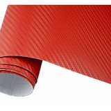 Rola Folie Carbon Auto 3D, dimensiune 1x1,27m, Rosu