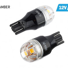 Bec Vision Wy16w (t15) 12/24v 5x 2835 Smd Lumileds, Nepolar, Canbus, Portocaliu, 2 Buc 58302