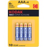 Baterie Kodak Max Alkaline, AAA / LR3, Set 4 bucati EKSTD30952812P4