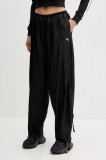 Puma pantaloni de trening culoarea negru, cu imprimeu, 632149