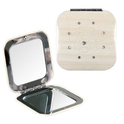 Oglinda compacta patrata, cu 11 cristale de zirconiu si inchidere magnetica, Top Choice 85673 foto