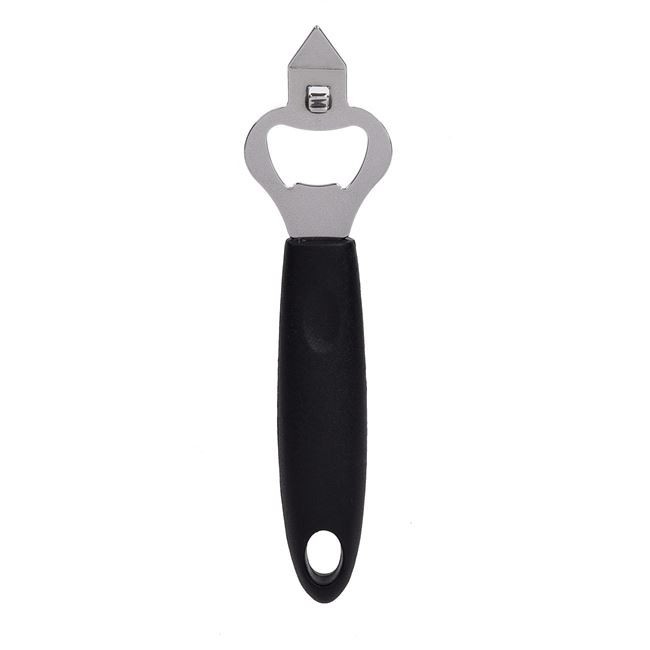 Deschizator de dopuri, gri-negru, metal-plastic, 17.5cm