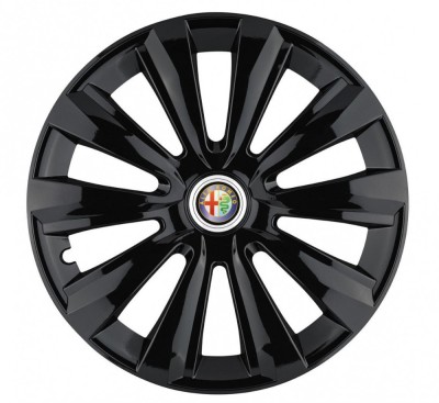 Set 4 Capace Roti, potrivite jantelor de R16, pentru Alfa Romeo, model delta negru foto