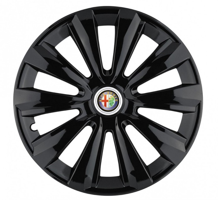 Set 4 Capace Roti, potrivite jantelor de R16, pentru Alfa Romeo, model delta negru