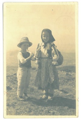 1451 - VIDRA, Alba, Children, Romania - old postcard, German Censor, real Photo - used - 1941 foto