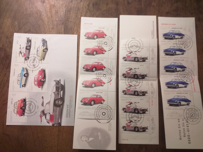 Timbre auto- Booklets, FDC