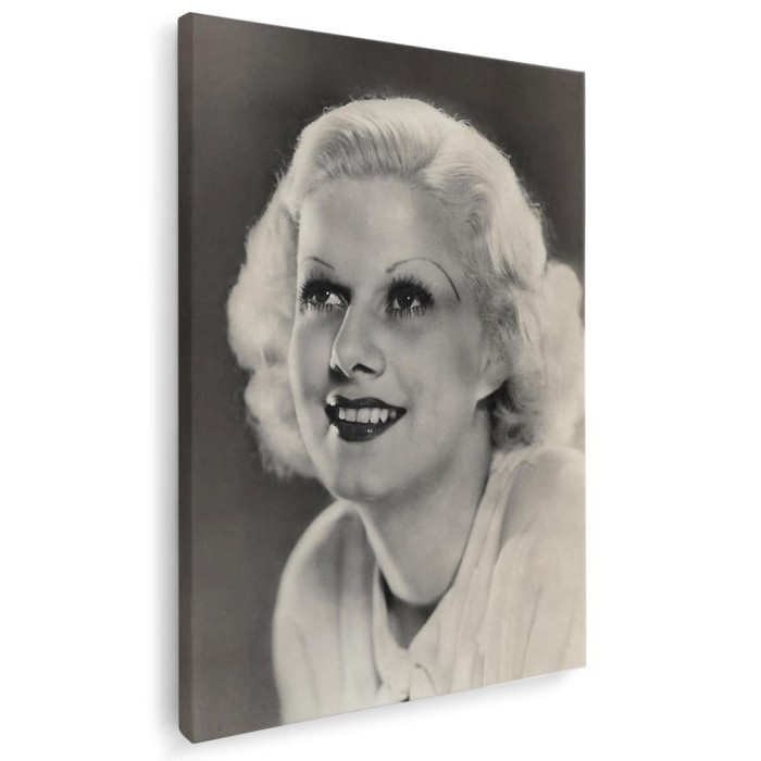 Tablou Jean Harlow, actrita, alb, negru 1510 Tablou canvas pe panza CU RAMA 60x90 cm
