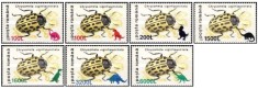 Romania 1999 - Insecte II, serie neuzata supr. &amp;quot;animale preistorice&amp;quot; foto