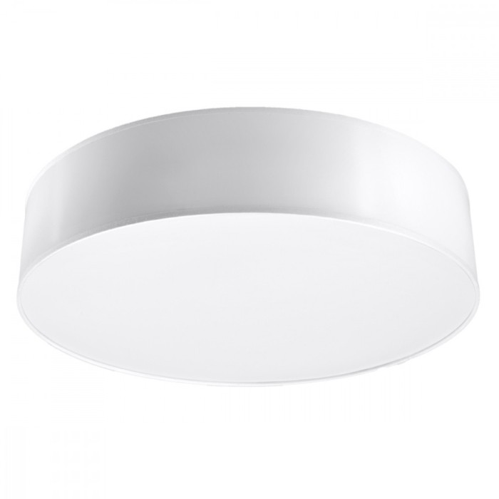 Lustră De Tavan Arena Alb Pvc 4 Becuri Rotundă Minimalistă De Interior