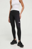 The North Face leggins sport Flex femei, culoarea negru, neted