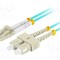 Patch cord fibră optică LANBERG OM3 LC/UPC - SC/UPC 5m LSZH turcoaz