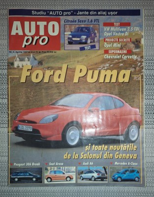 Revista Auto Pro, anul IV, nr. 4, aprilie 1997 foto