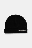 Emporio Armani căciulă de l&acirc;nă culoarea negru, EM002715 AF18241
