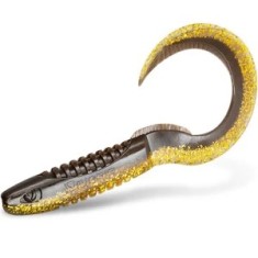 Shad Delphin Twistax Eeltail Uvs, Mudgold, 15cm, 5buc/pac foto