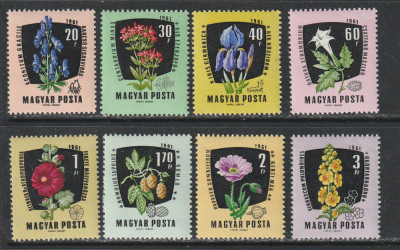 Ungaria 1961 - Plante Medicinale 8v MNH foto