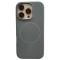 Husa Iphone 15 PRO cu MagSafe - Silicon, interior catifelat, design Minimalist, GRI Elegant Apple