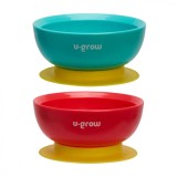 Set 2 boluri cu ventuza, 340 ml, U-Grow