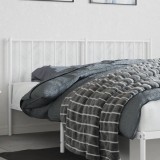vidaXL Tăblie de pat metalică, alb, 160 cm 374521