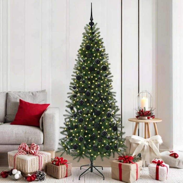 vidaXL Brad de Crăciun artificial cu 300 LED Verde 180 cm PE și PVC 3397355