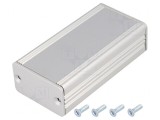 Carcasă aluminiu gri 41x80x24mm AKG