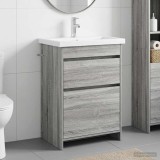 Cumpara ieftin Set de mobilier pentru baie Sonoma gri 61 x 40 x 84,5 cm