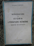 Introducere &icirc;n istoria literaturii rom&acirc;ne - Ștefan Ciobanu