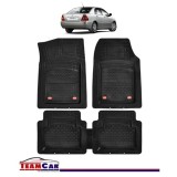 Covorase Auto TeamCar&reg; Tip Tavita Compatibile Toyota Corolla Generatia IX (2000&ndash;2007) Negru Material Rezistent, Cauciuc
